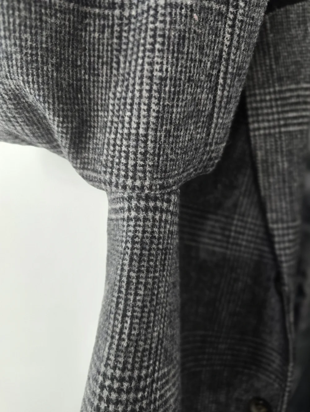 Ralph Lauren Glen Plaid Wool Blend Big Boys Overcoat Hidden Button Velvet Sz 16R